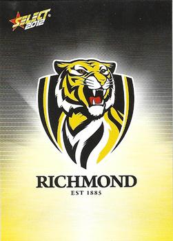 2012 Select AFL Champions #157 Richmond Tigers Front